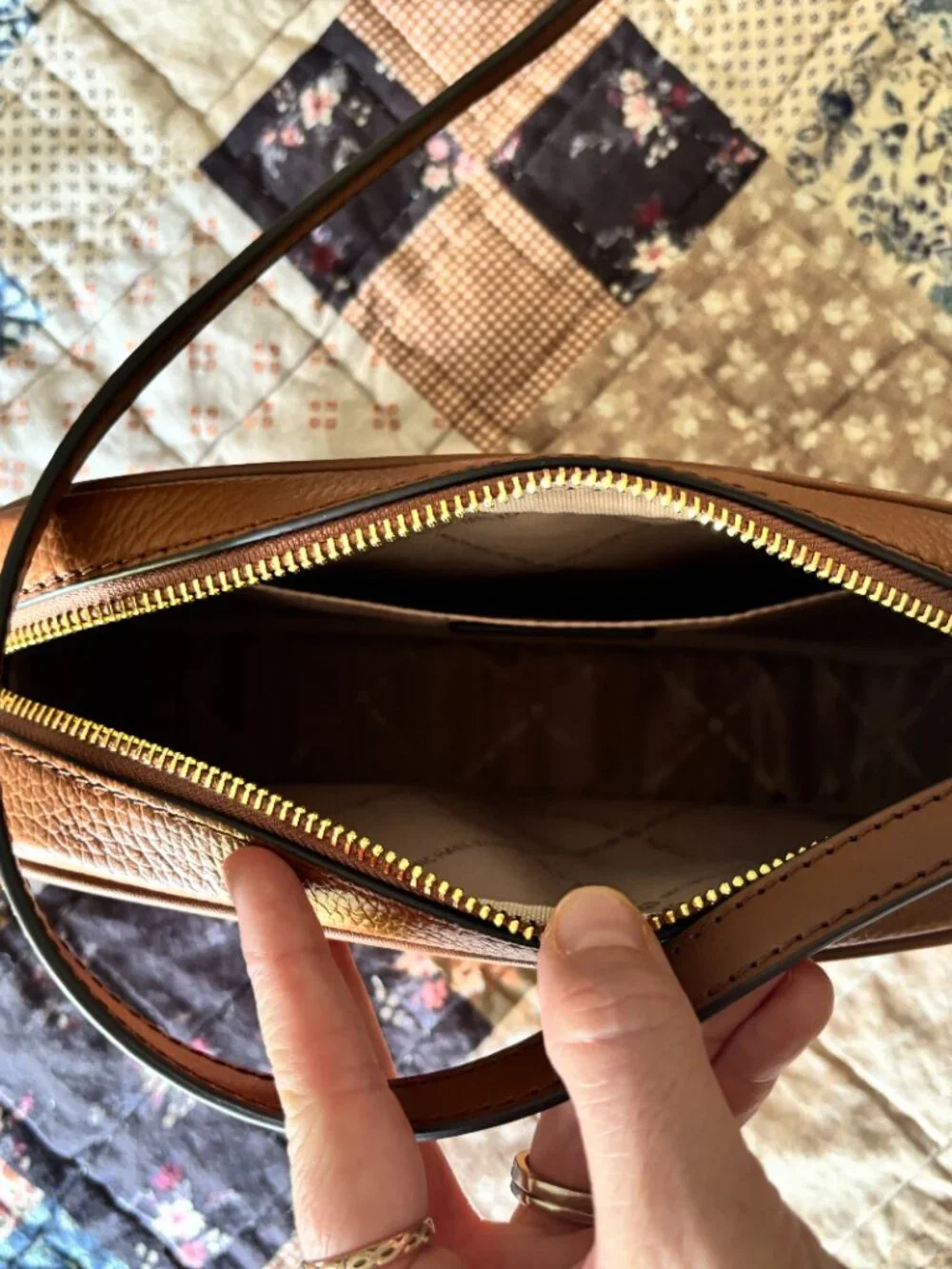 Michael Kors Jet Set Large Pebbled Leather Camera Crossbody Bag